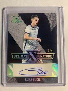 LUKA SUCIC 2022 Leaf Ultimate Soccer X Signature Silver AUTO Autograph #D /4 SSP - Picture 1 of 2