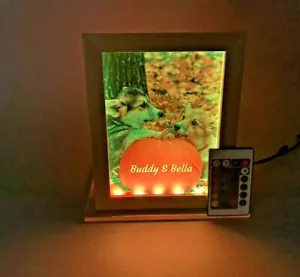 Your Picture Photo Frame Custom UV Printed LED Personalized Engraved With Remote - Picture 1 of 12