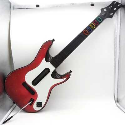 Red And White Wireless Guitar Band Hero Controller PS2 Untested Model 95893.805 - Image 1 of 4