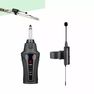 UHF 16 Channels Wireless Instrument Microphone Condenser Mic for Flute 50M - Picture 1 of 6
