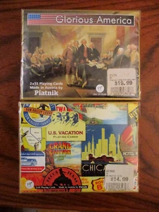 Piatnik Glorious America & U.S. Vacation! each has 2 Sets of Playing Cards! RARE - Picture 1 of 5
