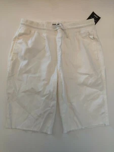 Hudson Kids Rex White Bermuda Shorts Size L 10-12 Twill Vintage Look Pull On - Picture 1 of 12