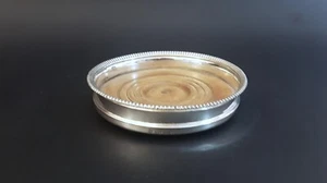 Elegant Georgian HM 1803 J Emes Sterling Silver & Turned Wood Bottle Coaster - Picture 1 of 10