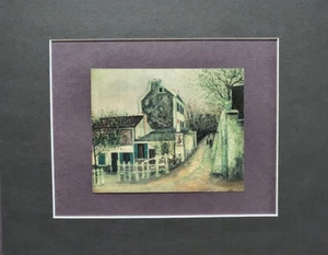 Maurice Utrillo "The Agile Rabbit" matted offset Lithograph print 1991 - Picture 1 of 2