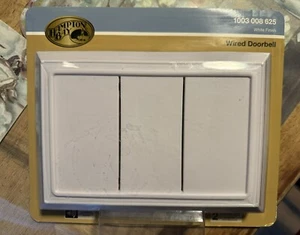 Hampton Bay 1003008625 White Finish Loudness Volume Wired Wall Mounted DoorBell - Picture 1 of 10