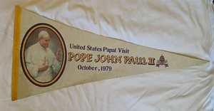 Vintage Pope John Paul II United States Papal Visit Vintage 1979 12X30" Pennant - Picture 1 of 3