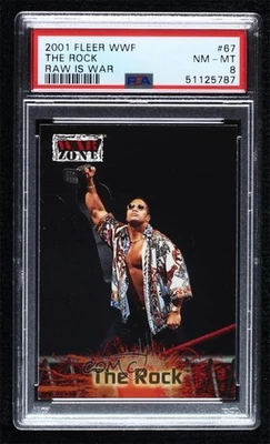 2001 Fleer WWF Raw is War The Rock #67 PSA 8 - Image 1 of 2
