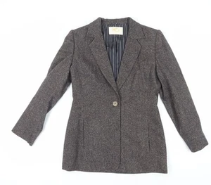 Country Casuals Women's Brown Silk Blazer Size 10 - Picture 1 of 12