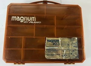 Vintage Plano Magnum 1123 Tackle Box Single Sided 23 Slot Organizer USA - Picture 1 of 13