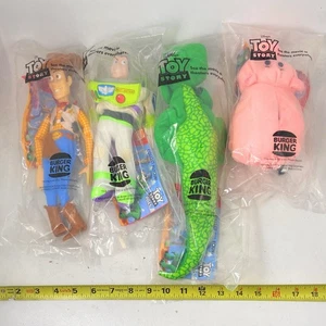 ๐1995 Toy Story Burger King Peluche Amici, Set Completo di 4 Giocattoli, Vintage, Nuovo - Foto 1 di 6