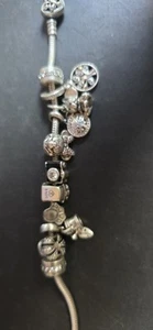 Original PANDORA Armband S925 Mit 11 CHARMS 18 cm - Bild 1 von 6
