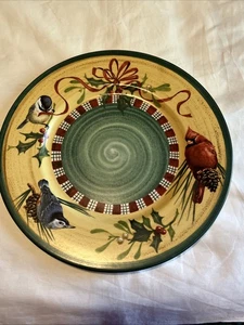 LENOX 13" WINTERGRÜSSE SERVIERPLATTE STEINGUT - NEUWERTIG - Bild 1 von 7