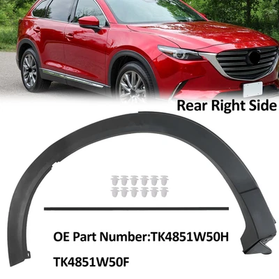 Guardabarros trasero para Mazda CX-9 2016-2023 apertura arco rueda moldura pasajero lado derecho Foto 1 de 4