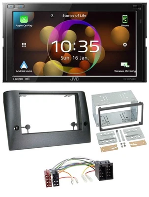 JVC DAB MP3 2DIN Bluetooth USB Autoradio für Fiat Stilo (ab 2005) - Bild 1 von 4