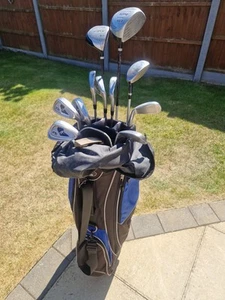 Full Set R/H Golf Clubs Hippo Woods, Nicklaus Irons, Ben Sayers Putter & Bag VGC - Picture 1 of 23
