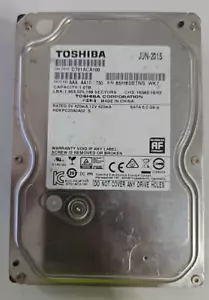 Toshiba desktop hard drive 1TB, 3.5" SATA HDD,June 2015,DT01ACA100,HDKPC03A0A02s - Picture 1 of 2