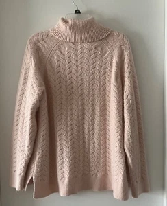 MICHAEL KORS XL SWEATHER CORAL APPLE BLOSSOM LONG SLEEVES TURTLE NECK - Picture 1 of 5