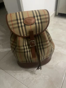 Zaino Borsa Burberrys Vintage Handbag Bourse Burberry - Foto 1 di 13
