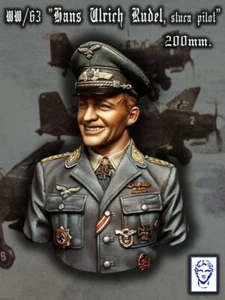 Alexandros Models - Hans-Ulrich Rudel, Stuka Pilot 200mm Resin Bust AXWW63 - Picture 1 of 6