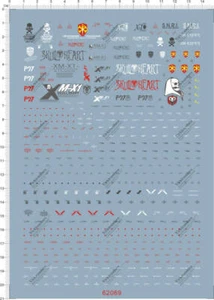Decalcomania scivolo acqua figura 1/100 MG Crossbone Vanguard GD X-1 panno completo XM-X1 F97 - Foto 1 di 1