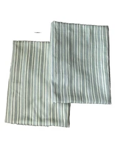 2 Waverly Garten Zimmer Clip-Up Ballon Schirm Vorhang grün gelb gestreift 60x63 - Bild 1 von 5