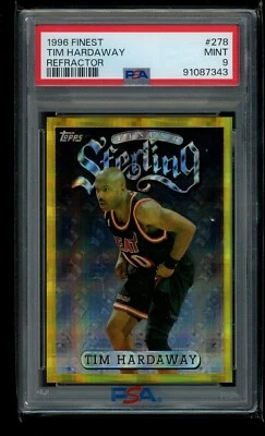 Tim Hardaway 1996 Finest #278 Refractor No Coating PSA 9 - Image 1 of 2
