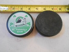 VINTAGE SET 2 AHL 2008 ST PATRICKS DAY NORFOLK ADMIRALS OFFICIAL HOCKEY PUCK NHL