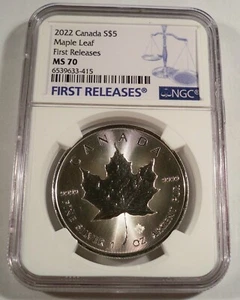 2022 CANADA SILVER MAPLE LEAF NGC MS 70 S$5 1 OZ .9999 SILVER MS70 - Picture 1 of 4
