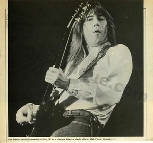 1979 Pat Travers Old Black White MAGAZINE PHOTO Fan Gift Idea Simmon Pic (3999) - Picture 1 of 1