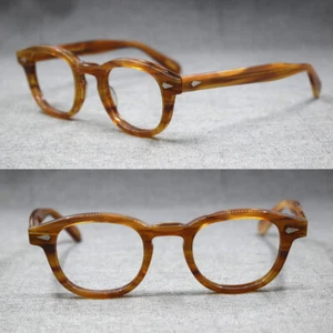 Classic Acetate Eyeglass Frame Retro Spectacles Johnny Depp Glasses  44 24-140mm - Picture 1 of 19