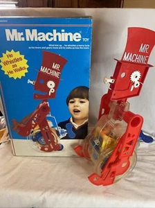 Vintage Mr. Machine 1987 Ideal Whistling Walking Toy Original Box WORKS - Picture 1 of 9