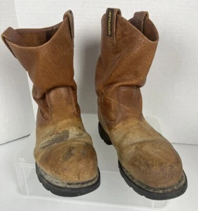 CATERPILLAR Steel Toe Work Boots Waterproof F2413 Mens Sz 9 Construction Roofing - Picture 1 of 12