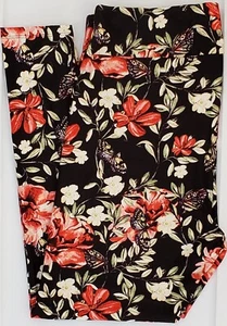 Leggings OS LuLaRoe taglia unica simpatici stampa fiori farfalla nuovi con etichette G46 - Foto 1 di 6