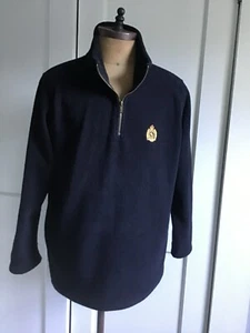 Chaqueta polar Lauren Ralph Lauren para hombre con escudo negro 1/4 cremallera talla 1X bordada - Imagen 1 de 6