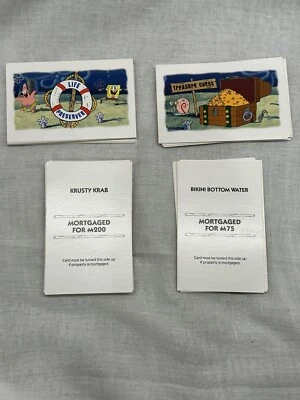 SpongeBob Squarepants Monopoly 2005 Replacement Title Deed, Treasure Chest Cards - Image 1 of 4