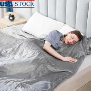 Electric Heated Blanket Soft Flannel 6 Heat Settings Auto Off Machine Washable - Picture 1 of 6
