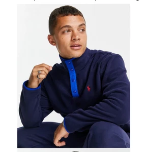 Polo Ralph Lauren Mens 1/4 Snap Icon Logo Fleece Sweatshirts in Navy Sz Medium - Picture 1 of 7