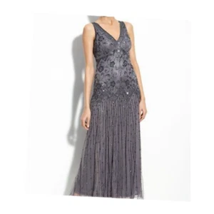Pisarro Nights Nordstrom Size 12 Sleeveless Beaded Mesh Dress - Picture 1 of 9