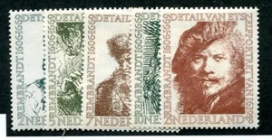 Netherlands  Scott # B291 - B295 Rembrandt Mint Hinged 1956 - Picture 1 of 4