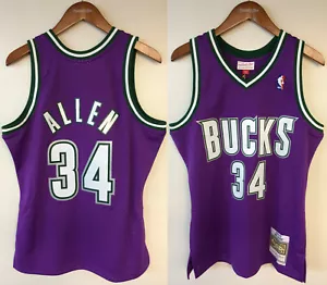 Camiseta Ray Allen Milwaukee Bucks Mitchell & Ness NBA Auténtica 2000-2001 Púrpura - Imagen 1 de 12
