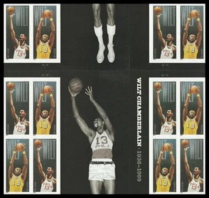 US 4951b Wilt Chamberlain imperf NDC cross gutter block 12 A MNH 2014 - Picture 1 of 1