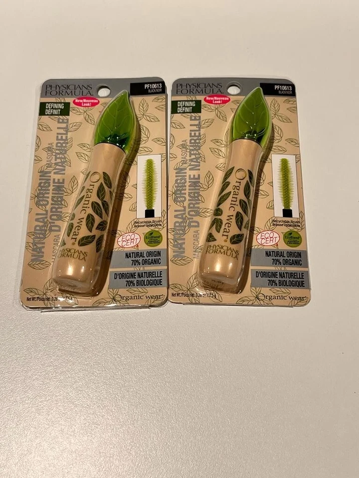 2 PHYSICIANS FORMULA BLACK MASCARA NATURAL ORIGIN 0.26 OZ EA 0.52 OZ TOTAL - Image 1 of 1