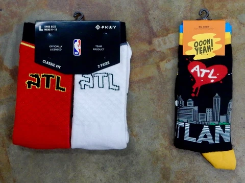 Atlanta Hawks Trae Young 3 Pack NBA Socks Jersey Home Away I Love ATL Crew Red Cover