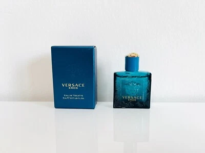 Versace Eros eau de toilette para hombre EDT Mini Splash 5 ml / 0,17 fl oz nuevo en caja Foto 1 de 2