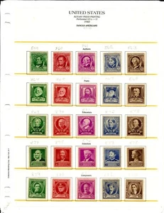 USA Stamps with Specialize Album Pages with Mounts, 99% Mint/Unused - Picture 1 of 24