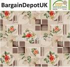 Floral PVC Wipe Clean Vinyl Tablecloth ALL SIZES - Code: F687-1