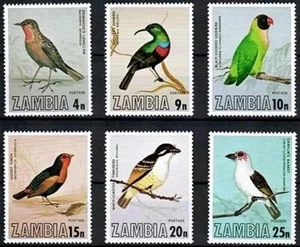 ZAMBIA 1977 AVES LOCALES SC#171-76 mnh neuf ** 💲ENVÍO GRATUITO💲 - Imagen 1 de 1