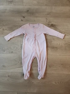 Baby Gap First Favorites rosa weiß gestreifter Schlafanzug Bär Baby Größe 6-9 Monate... - Bild 1 von 3