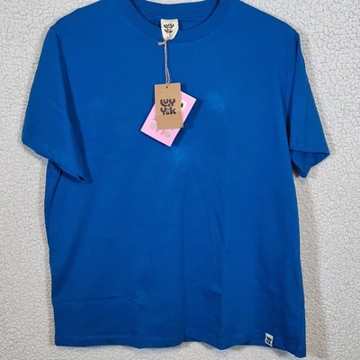 Camiseta de algodón orgánico Lucy & Yak Denver para mujer eléctrica azul talla mediana nueva con etiquetas Foto 1 de 4