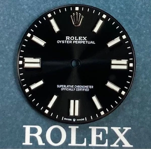 Genuine Rolex Dial Black 41mm for Oyster Perpetual 124300 Chromalight Men's - Picture 1 of 7
